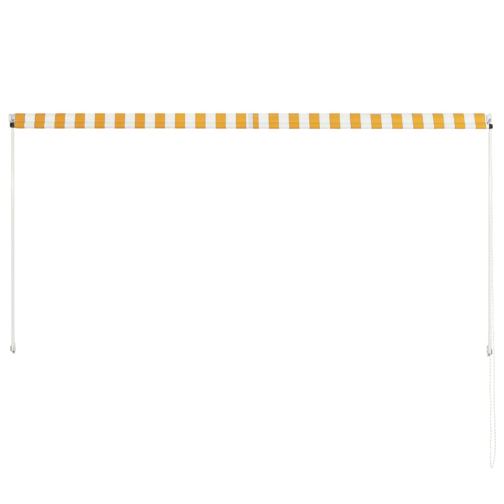 Einziehbare Markise 250×150 cm Gelb und Weiß