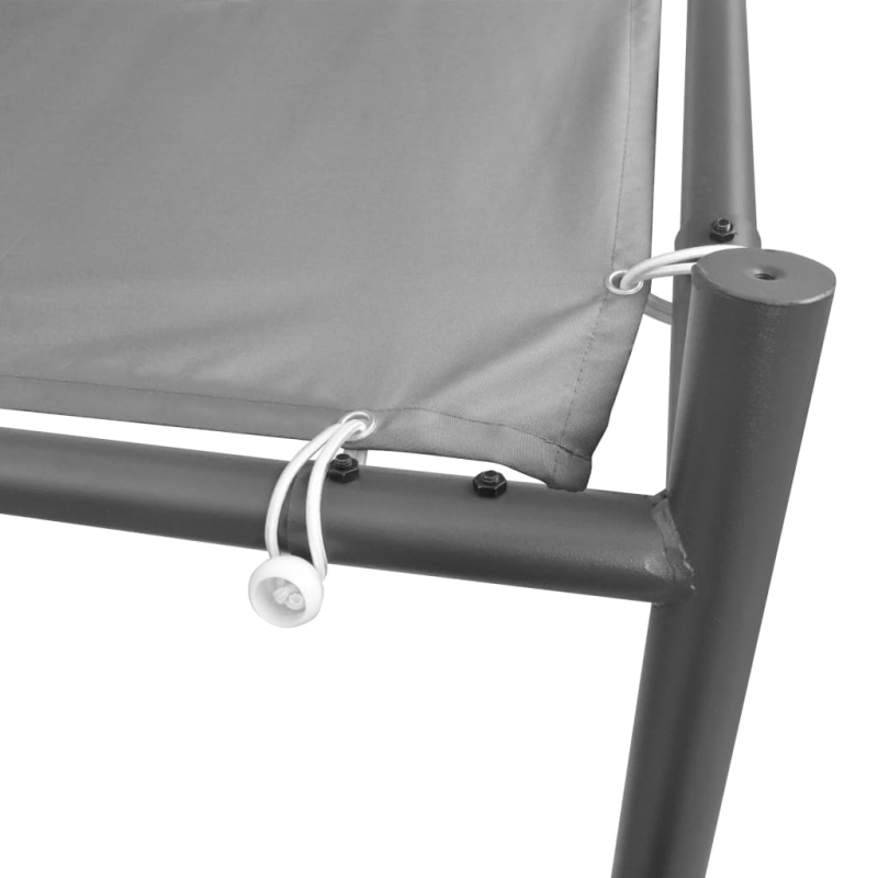 Gartenpavillon Stahl 400 x 400 x 260 cm Anthrazit