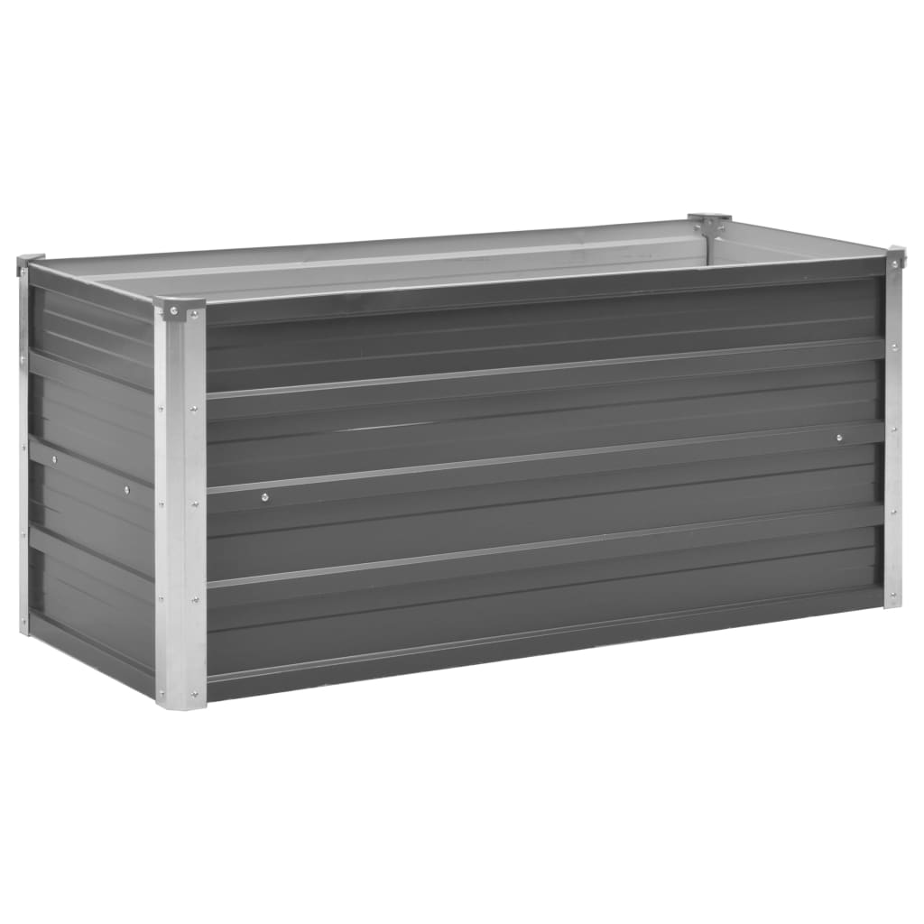 Garten-Hochbeet Verzinkter Stahl 100x40x45 cm Grau