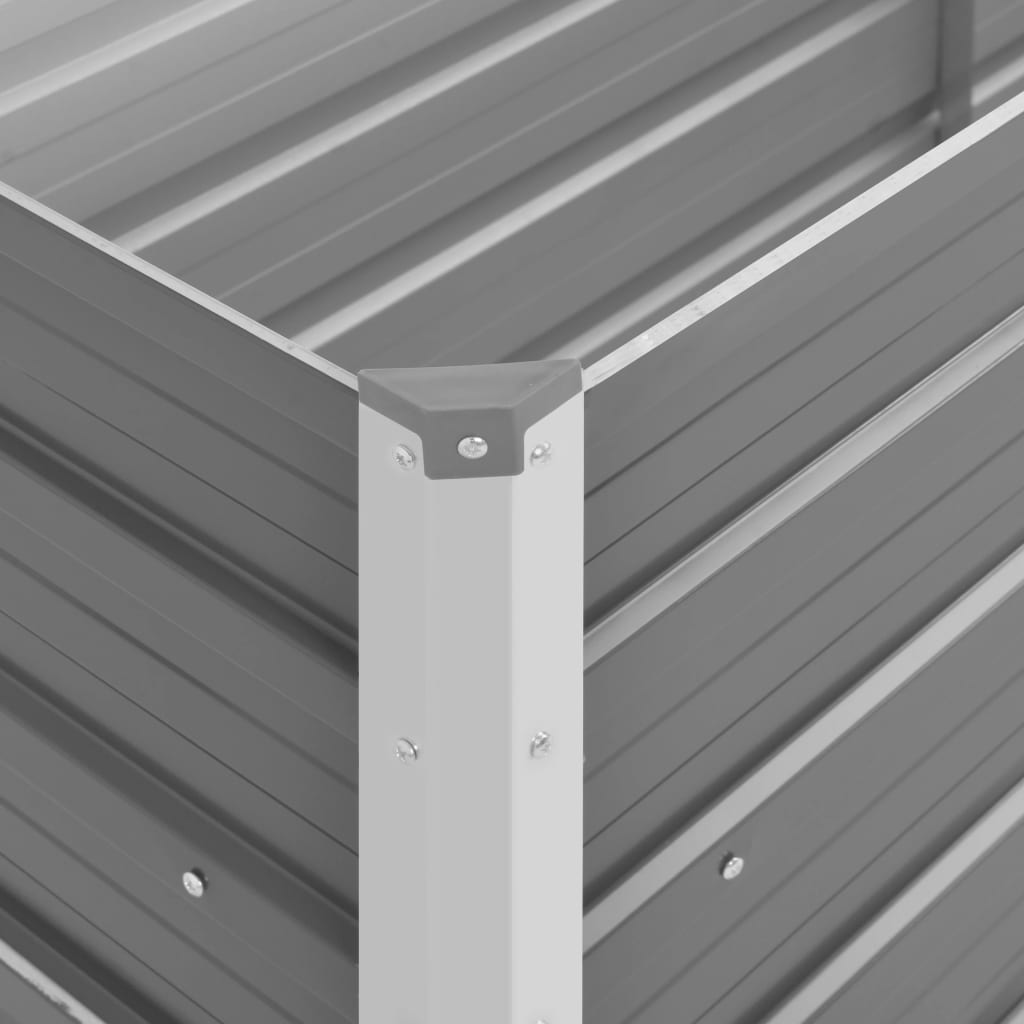 Garten-Hochbeet Verzinkter Stahl 100x40x45 cm Grau