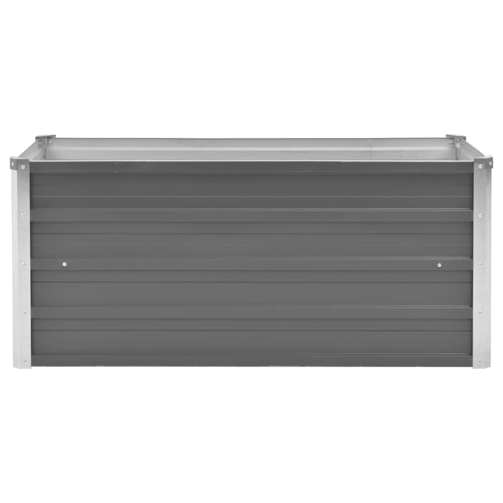Garten-Hochbeet Verzinkter Stahl 100x40x45 cm Grau