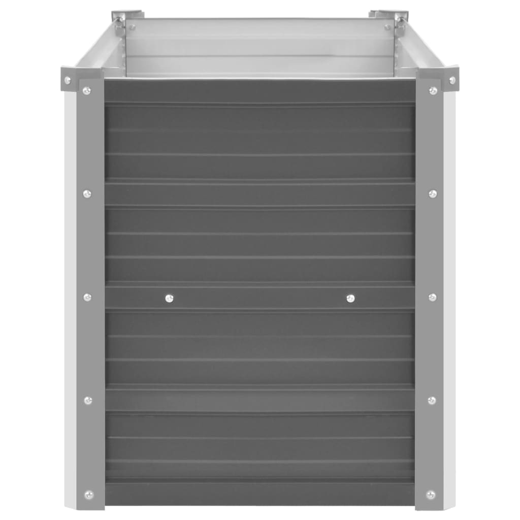 Garten-Hochbeet Verzinkter Stahl 100x40x45 cm Grau