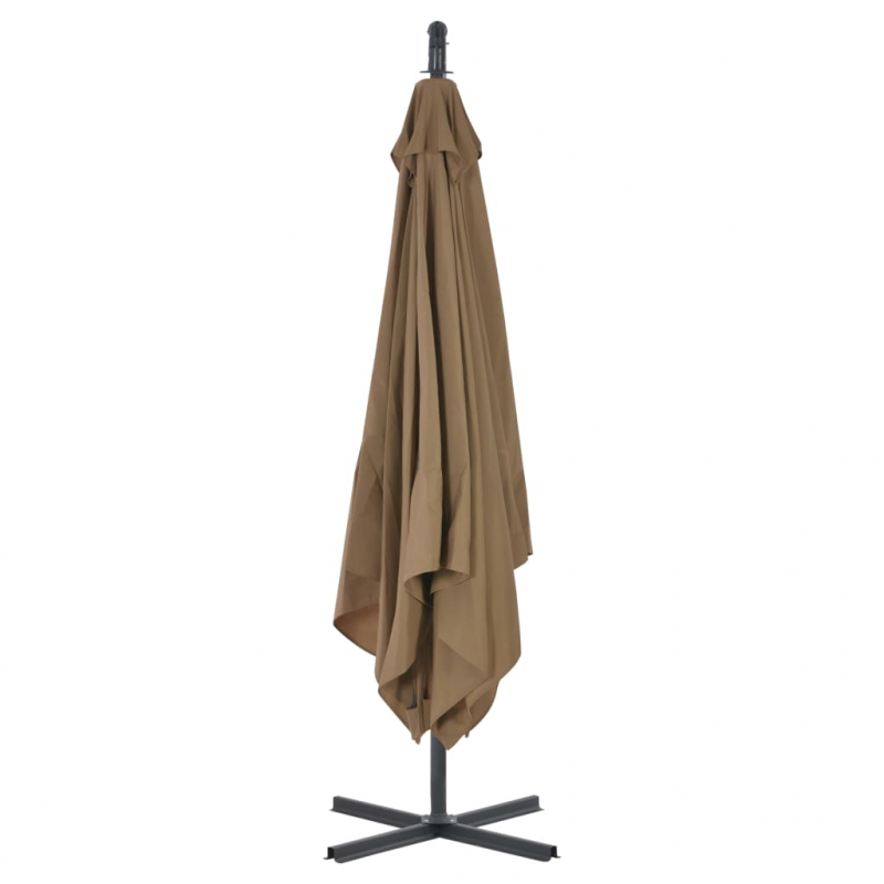 Ampelschirm mit Stahl-Mast 250x250 cm Taupe