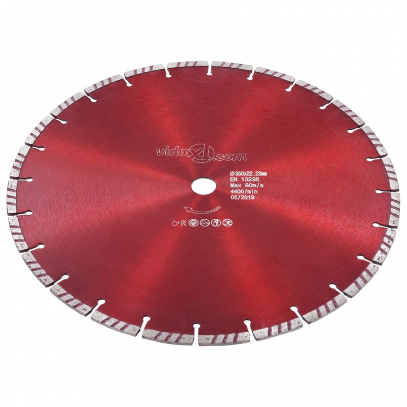 Diamant-Trennscheibe mit Turbo Stahl 350 mm