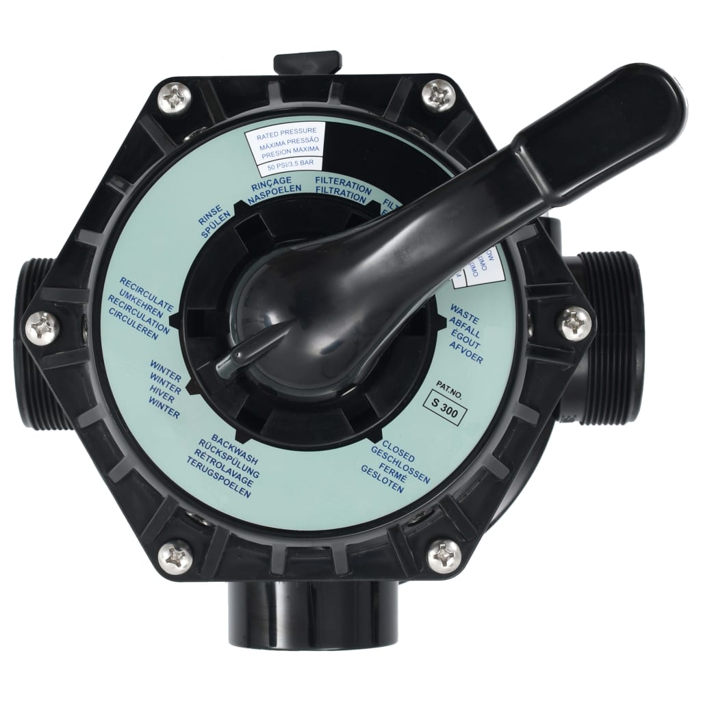 Mehrwegeventil für Sandfilter ABS 1,5  6-Wege