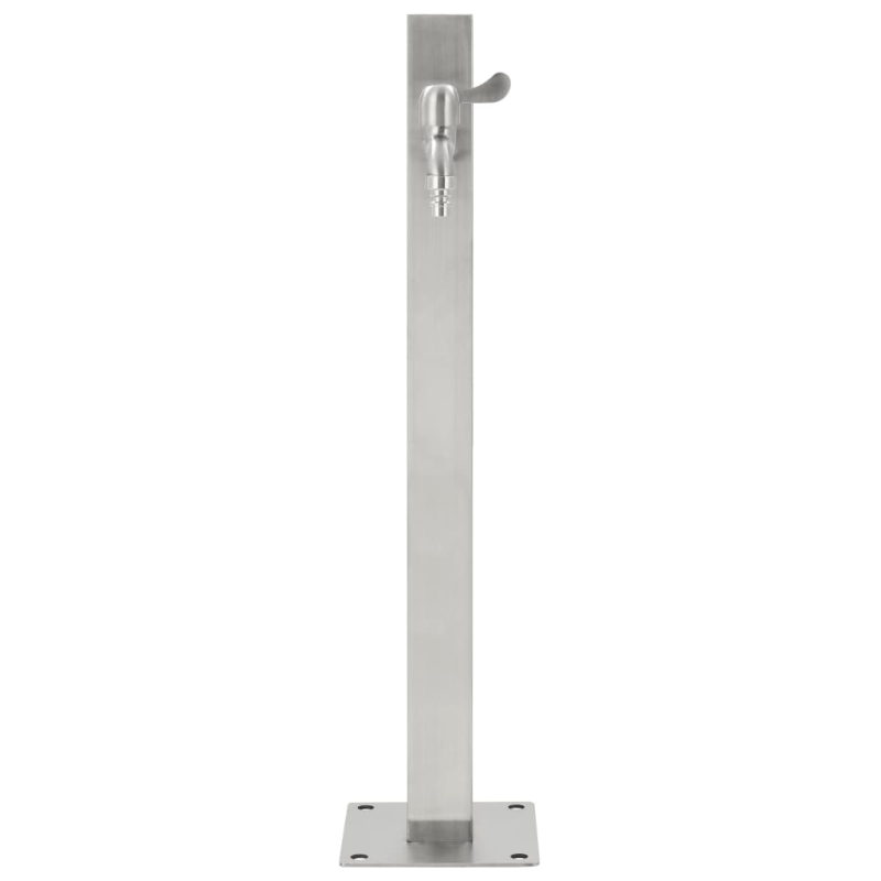 Garten-Wassersäule Edelstahl Quadratisch 65 cm