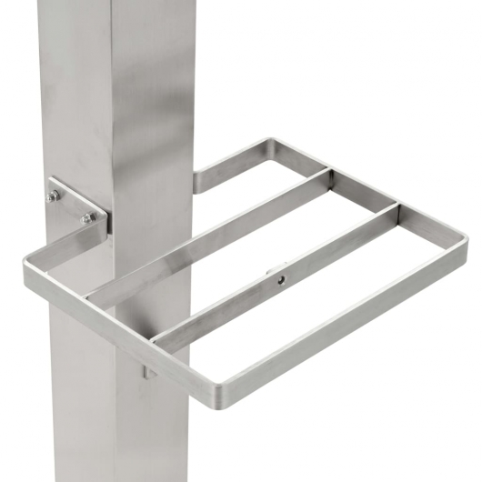 Garten-Wassersäule Edelstahl Quadratisch 95 cm