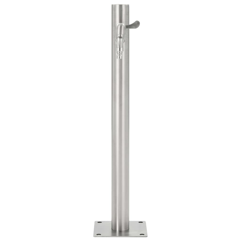 Garten-Wassersäule Edelstahl Rund 65 cm