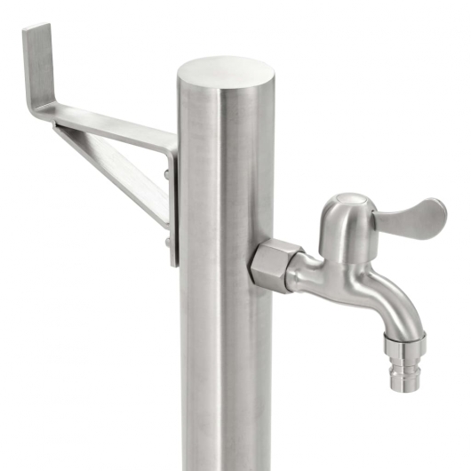Garten-Wassersäule Edelstahl Rund 65 cm