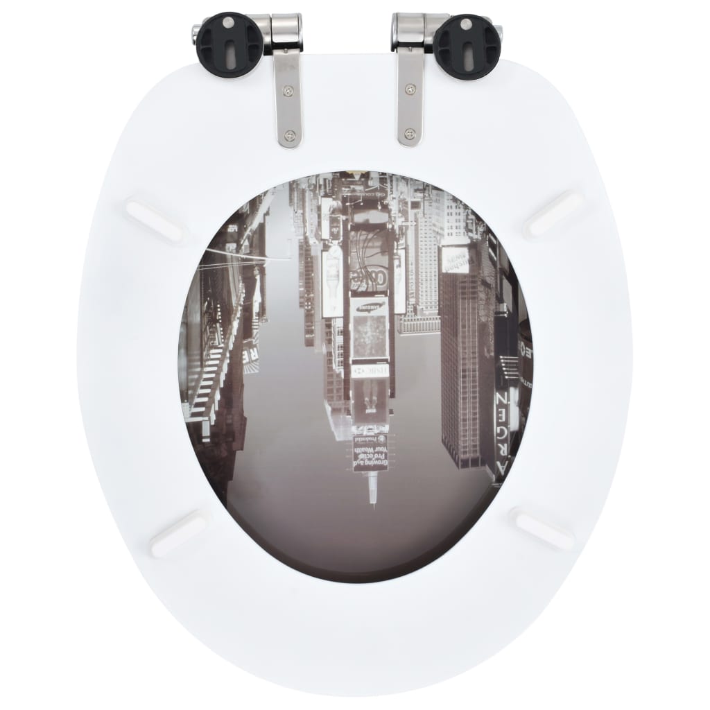 Toilettensitz mit Soft-Close-Deckel MDF New York Design