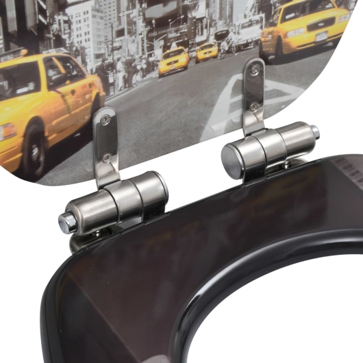 Toilettensitz mit Soft-Close-Deckel MDF New York Design