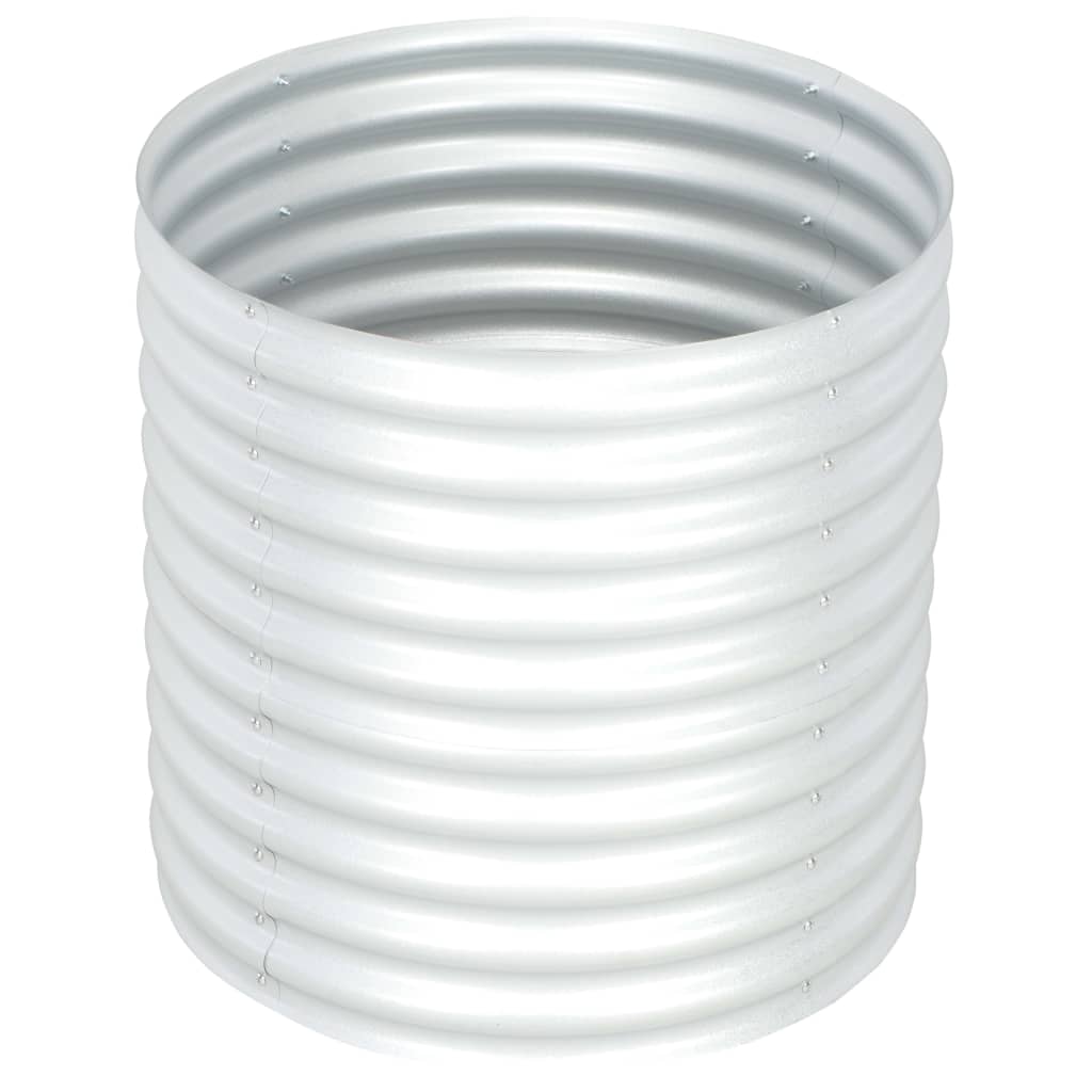 Garten-Hochbeet 80x80x81 cm Verzinkter Stahl Silbern