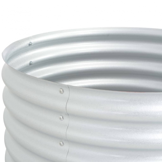 Garten-Hochbeet 80x80x81 cm Verzinkter Stahl Silbern