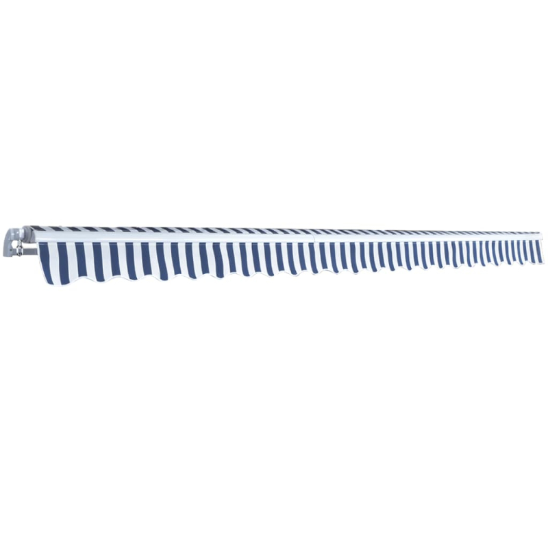 Gelenkarmmarkise 500 cm Blau/Weiß