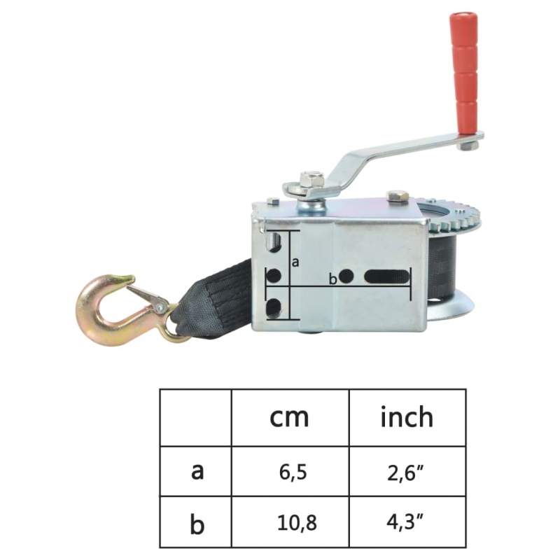 Handwinde mit Gurt 540 kg