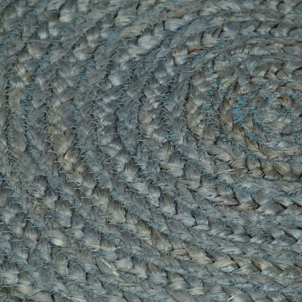 Teppich Handgefertigt Jute Rund 90 cm Olivgrün