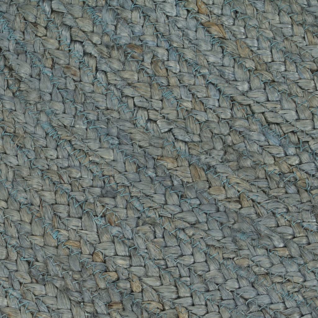Teppich Handgefertigt Jute Rund 90 cm Olivgrün
