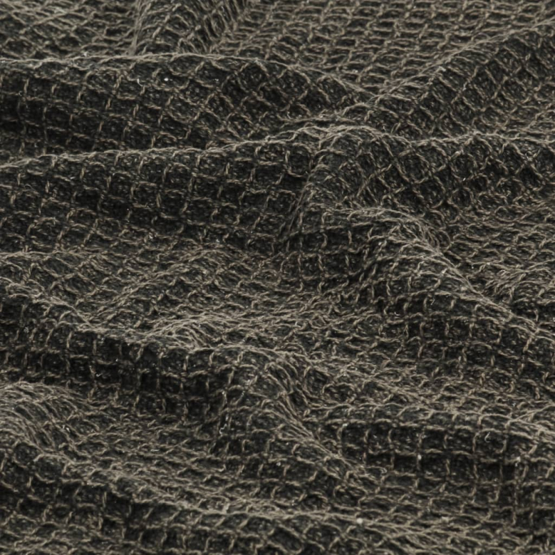 Überwurf Baumwolle 125x150 cm Anthrazit/Braun
