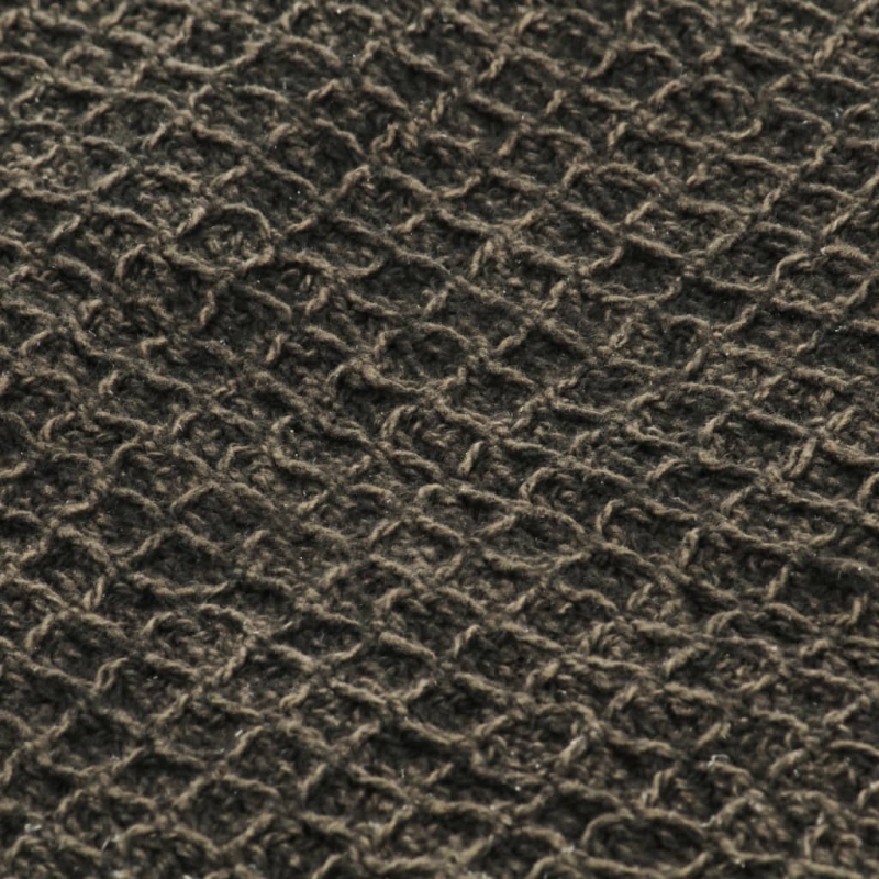 Überwurf Baumwolle 220x250 cm Anthrazit/Braun