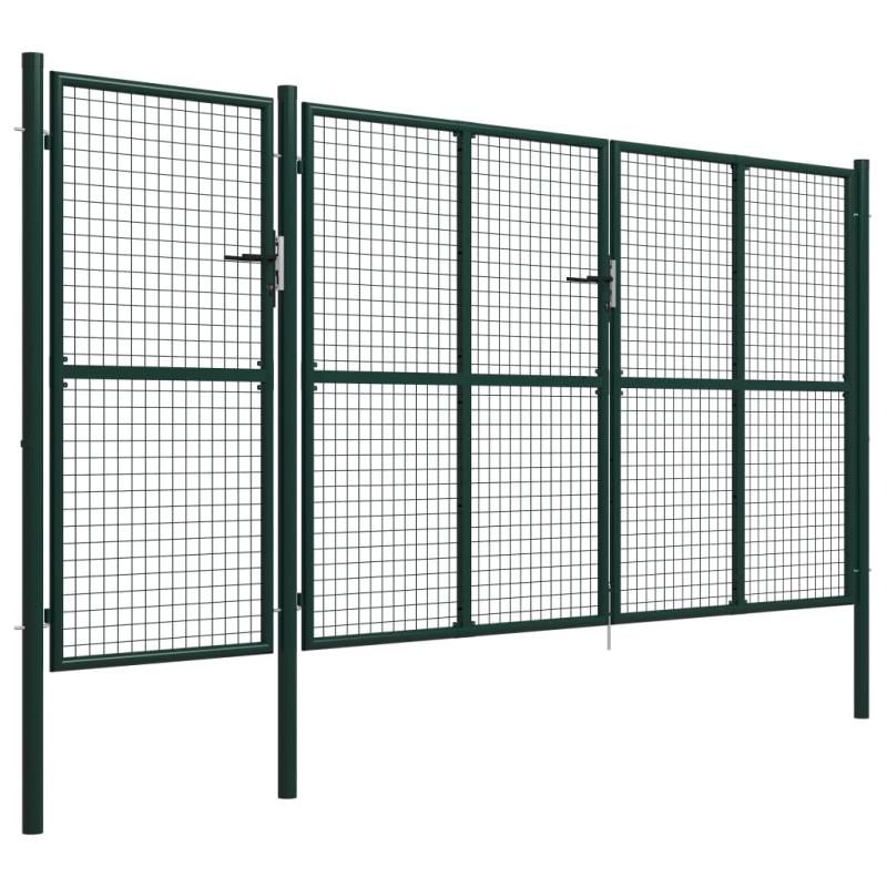 Gartentor Stahl 400 x 200 cm Grün