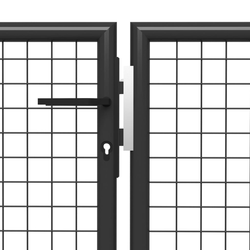 Gartentor Stahl 400 x 150 cm Anthrazit