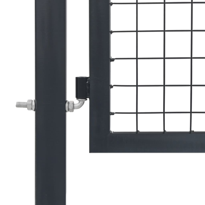 Gartentor mit Pfosten Stahl 350×140 cm Anthrazit