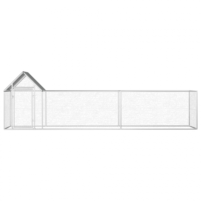 Hühnerstall 5x1x1,5 m Verzinkter Stahl