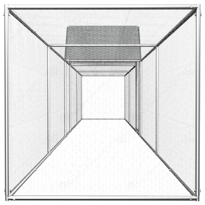 Hühnerstall 9x1x1,5 m Verzinkter Stahl