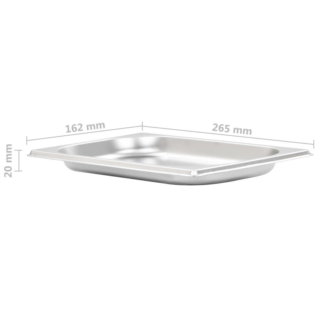 Gastronormbehälter 12 Stk. GN 1/4 20 mm Edelstahl
