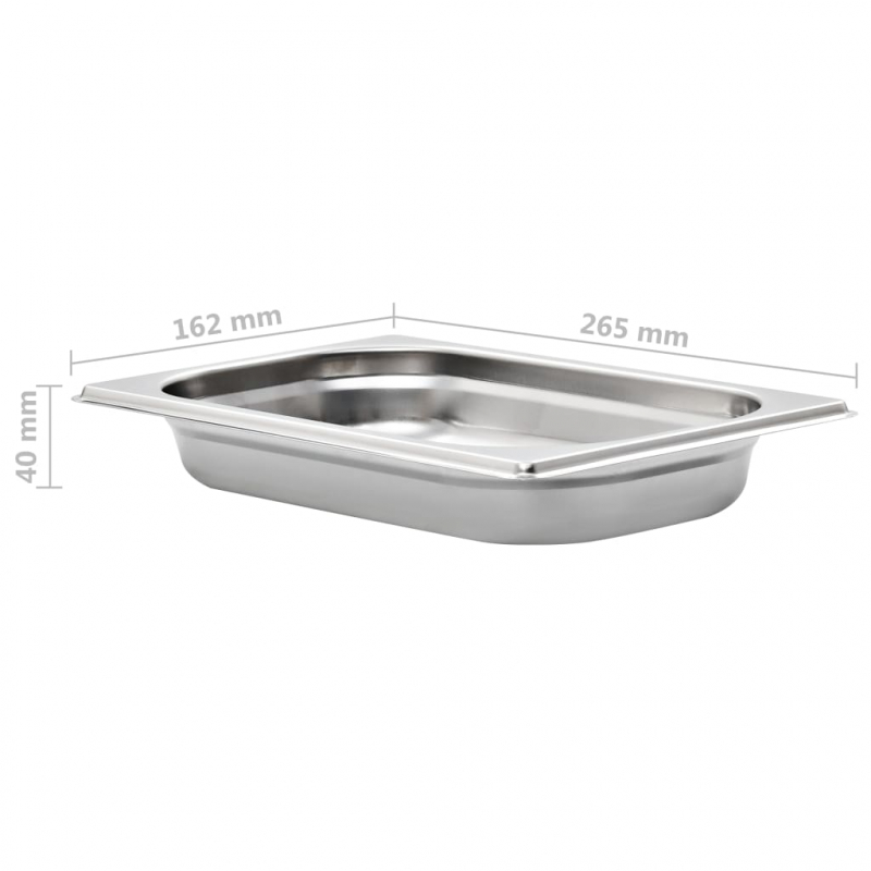 Gastronormbehälter 12 Stk. GN 1/4 40 mm Edelstahl