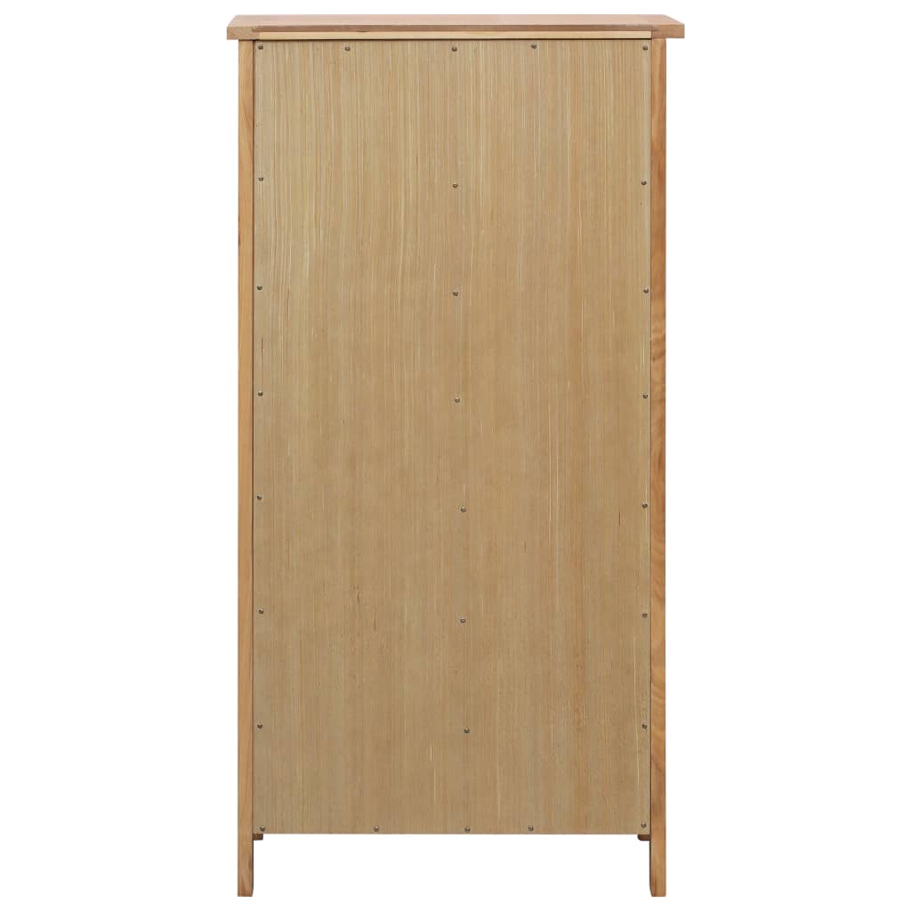 Weinschrank 56 x 32 x 110 cm Massivholz Eiche