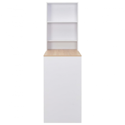 Bartisch mit Schrank Weiß 115x59x200 cm