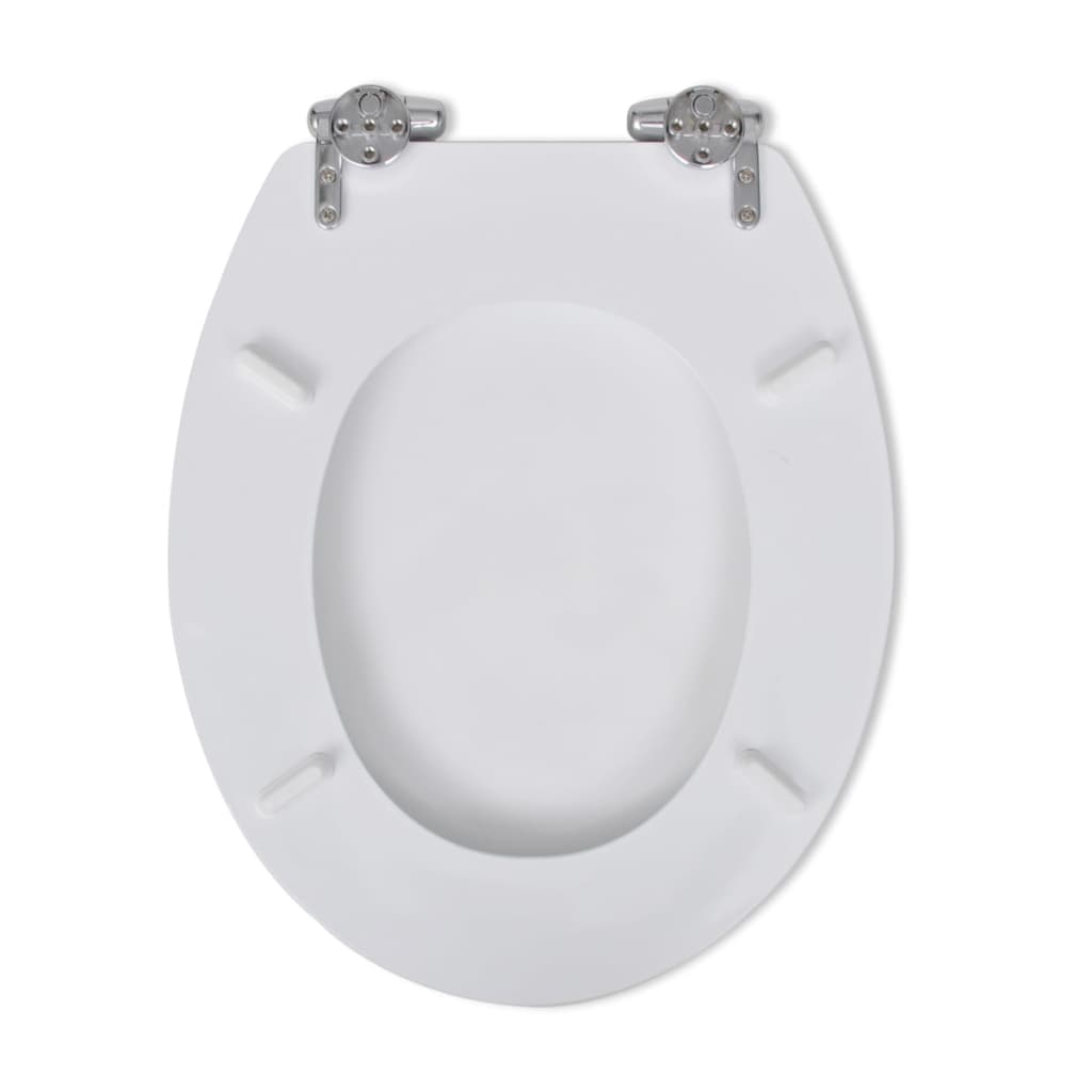 Toilettensitze 2 Stk. mit Absenkautomatik MDF Weiß