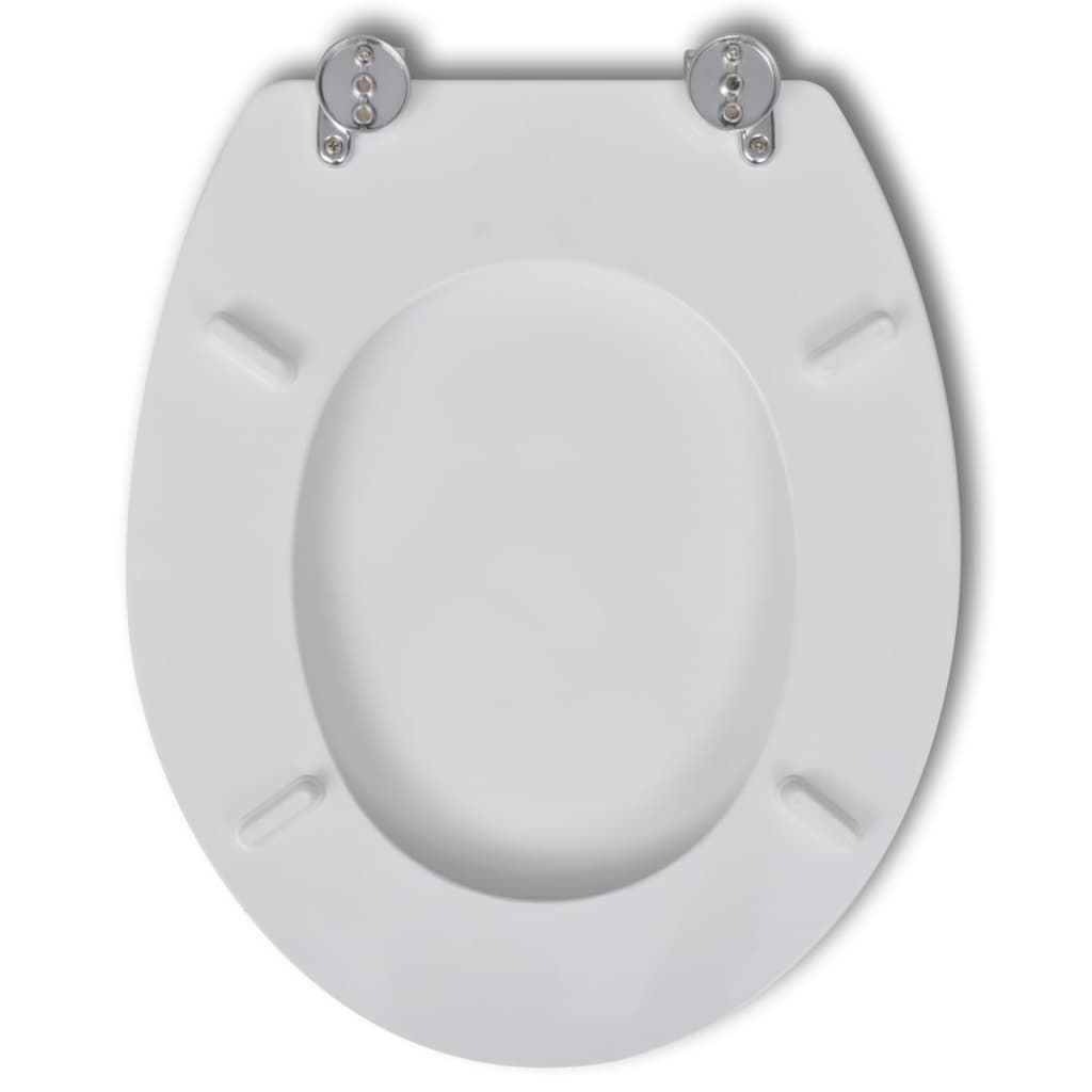 Toilettensitze mit Deckel 2 Stk. MDF Weiß