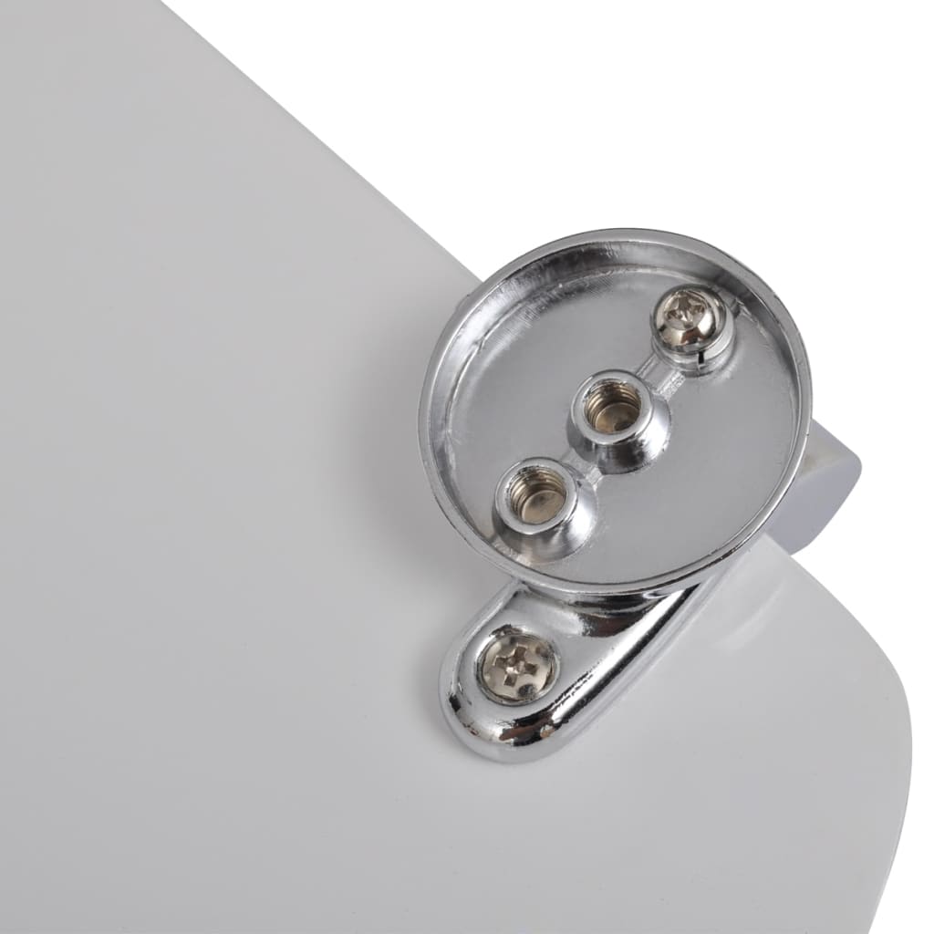 Toilettensitze mit Deckel 2 Stk. MDF Weiß