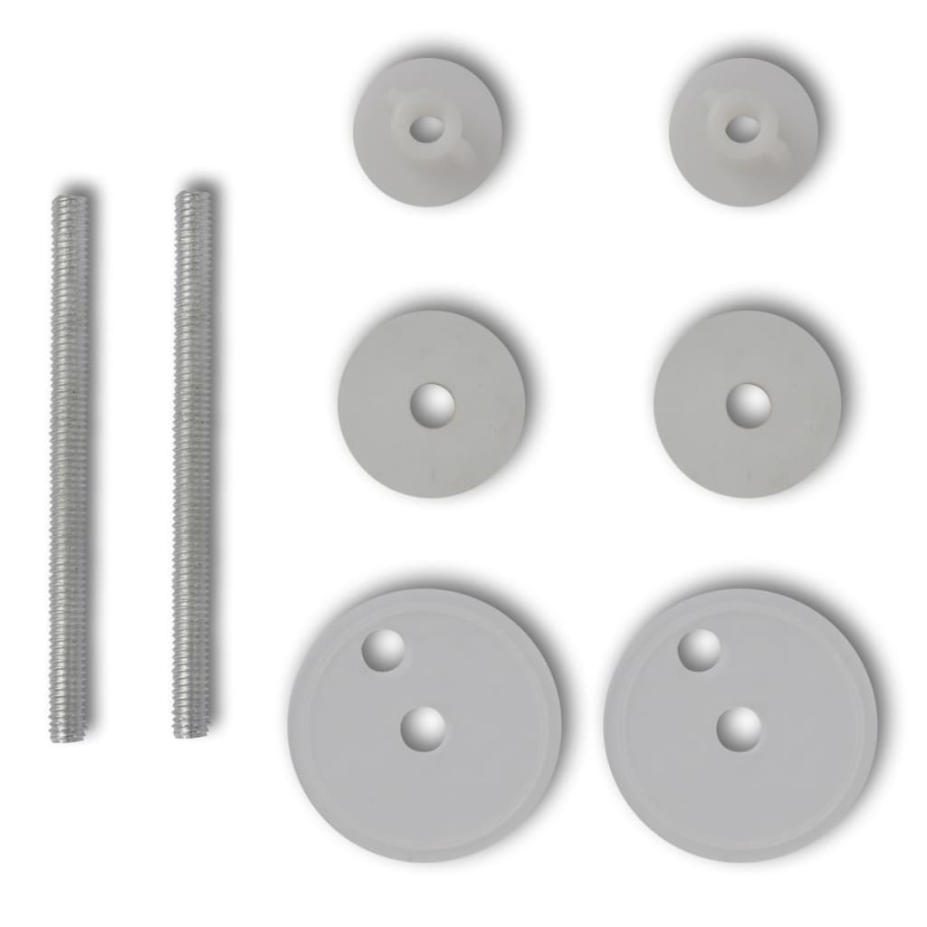 Toilettensitze mit Deckel 2 Stk. MDF Weiß