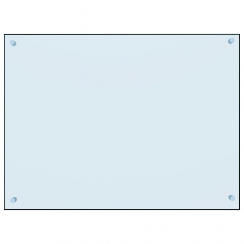 Küchenrückwand Weiß 80x60 cm Hartglas
