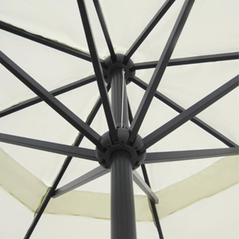 Sonnenschirm Weiß Aluminium 500 cm