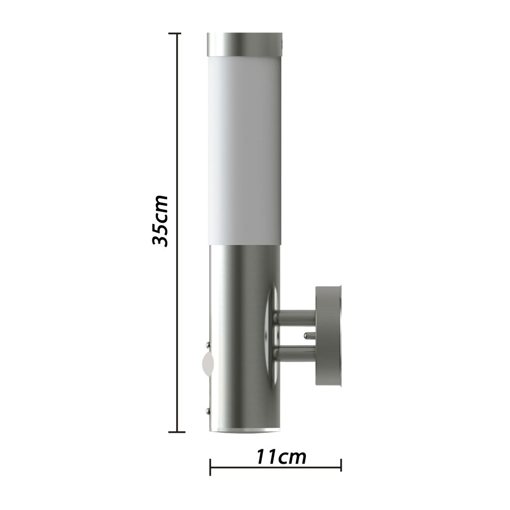 Außenwandlampe mit Bewegungsmelder Edelstahl