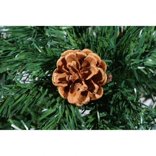 Künstlicher Weihnachtsbaum mit Tannenzapfen gefrostet 150 cm