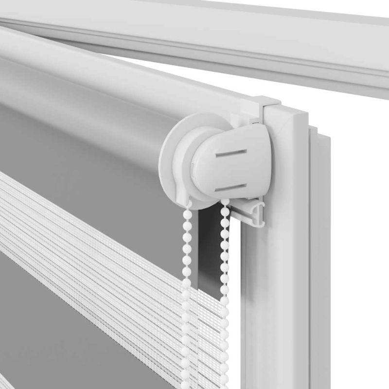 Doppelrollo Seitenzug Duo Rollo  80 x 175 cm grau