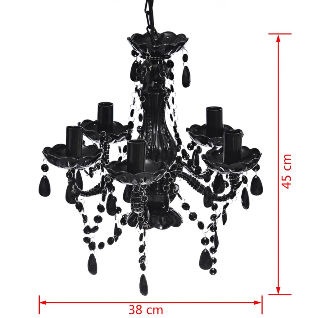 Acryl Kronleuchter schwarz