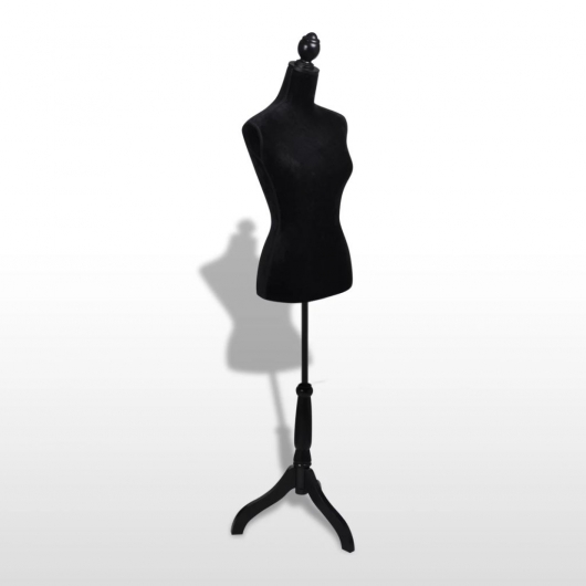 Damenbüste Schneiderpuppe Büste Torso Angezogen Mannequin Schwarz
