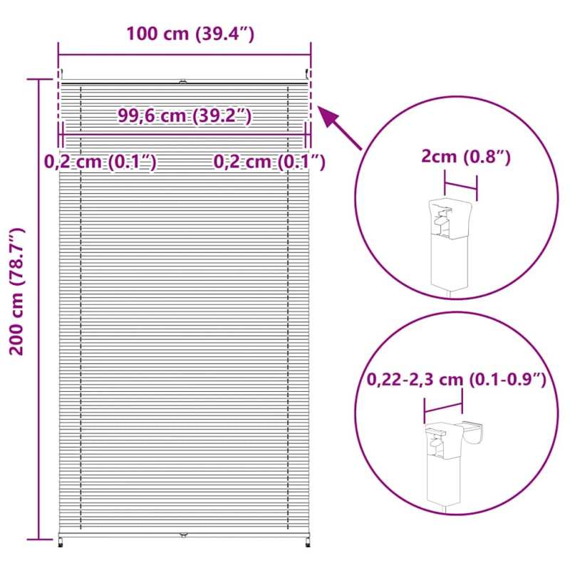Plissee Faltrollo Rollo Plisseerollo 100x200cm Creme