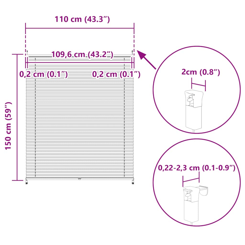 Plissee Faltrollo Rollo Plisseerollo 110x150cm Creme