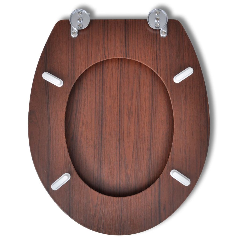 Toilettensitz MDF Deckel Schlichtes Design Braun