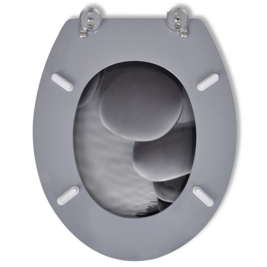 Toilettensitz MDF Deckel Steine
