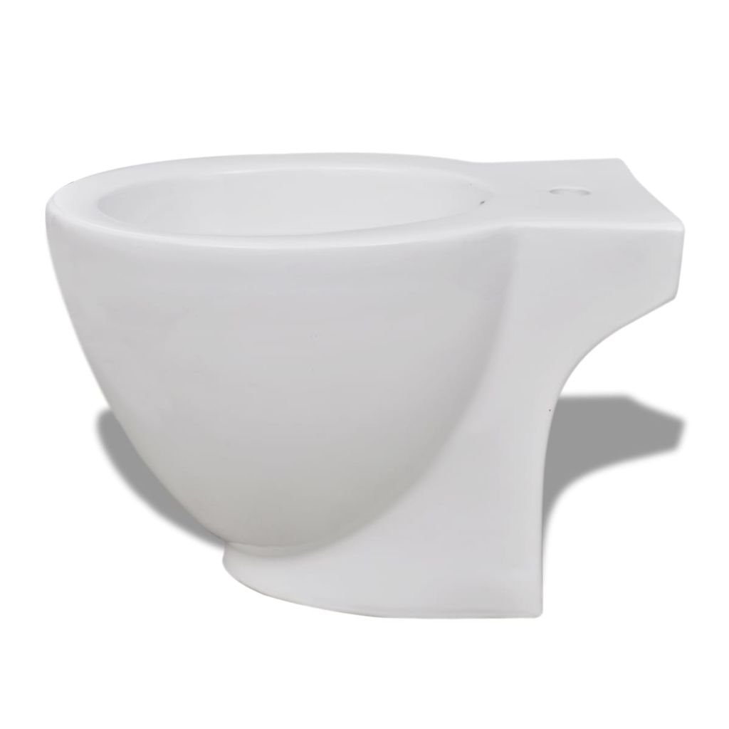 Stand-WC & Bidet Set Weiß Keramik