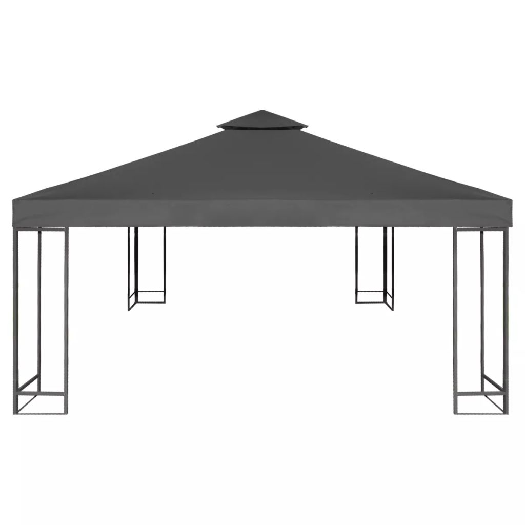 Pavillon-Ersatzdach 310 g/m² Dunkelgrau 3x3 m