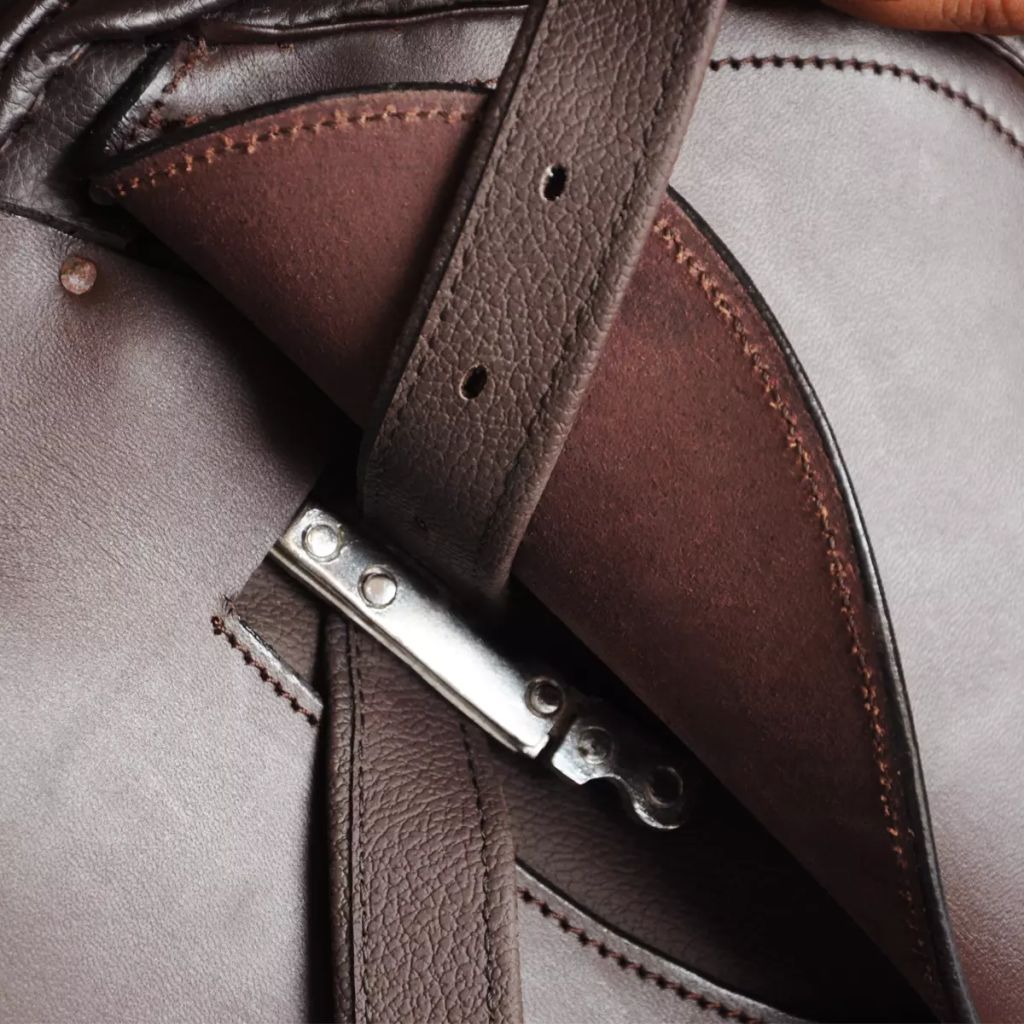 Pferdereiten Sattelset 16 echtes Leder braun 14 cm 5-in-1